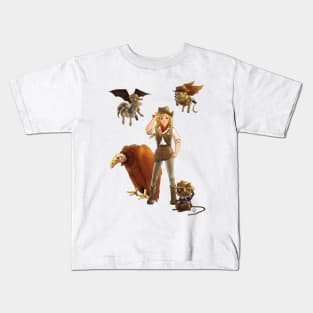 Tammy And Her Critters Tame The West Kids T-Shirt